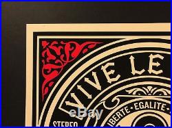 Shepard Fairey OBEY signed numbered Vive Le Rock Silkscreen Poster First Edition