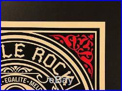 Shepard Fairey OBEY signed numbered Vive Le Rock Silkscreen Poster First Edition