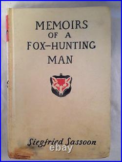 Siegfried Sassoon Memoirs of a Fox Hunting Man 1929 SIGNED Ltd Ed in Jacket
