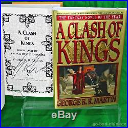 Signed A CLASH OF KINGS George R. R. Martin FIRST EDITION A Song Of Ice And Fire