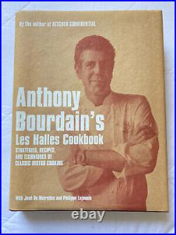 Signed Anthony Bourdain Les Halles Cookbook First Edition 1st Print 2004 Hardb