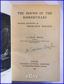 Signed Arthur Conan Doyle Hound Of Baskerville 1st First Edition