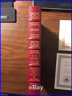 Signed Easton Press Hostage Elie Wiesel First Edition 407 Of 700 Gold Trimmed