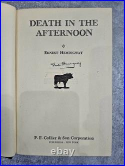 Signed Ernest Hemingway, Death on the Afternoon (Published 1932 1st Edt)