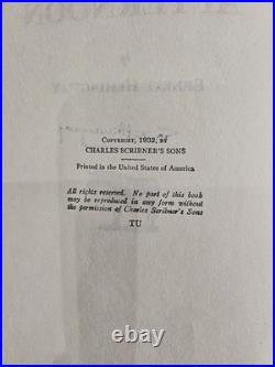 Signed Ernest Hemingway, Death on the Afternoon (Published 1932 1st Edt)