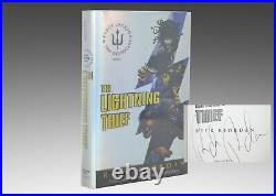 Signed First Edition 2nd The Lightning Thief by Rick Riordan 2005