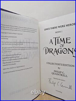 Signed-First Edition-A Time Of Dragons by Philip C Quaintrell-Sprayed-New