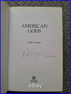 Signed First Edition American Gods- Neil Gaiman 2001