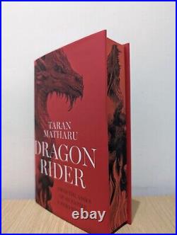 Signed-First Edition-Dragon Rider by Taran Matharu-Sprayed Edge-New