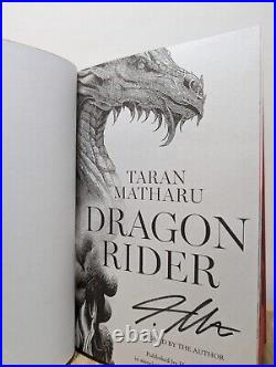 Signed-First Edition-Dragon Rider by Taran Matharu-Sprayed Edge-New