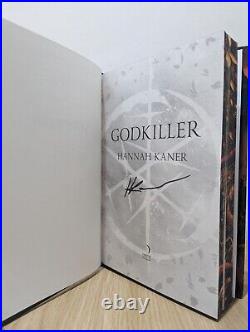 Signed-First Edition-Godkiller by Hannah Kaner-Sprayed Edge-New