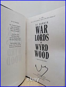 Signed-First Edition-Gods of the Wyrdwood Warlords of the Wyrdwood by RJ Barker