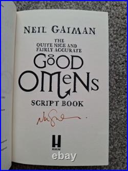 Signed First Edition Good Omens Script Book Neil Gaiman