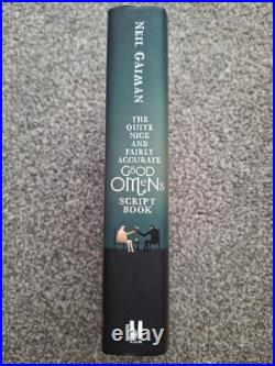 Signed First Edition Good Omens Script Book Neil Gaiman