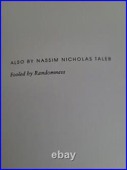 Signed First Edition Hardcover Book 2007 The Black Swan Nassim Nicholas Taleb