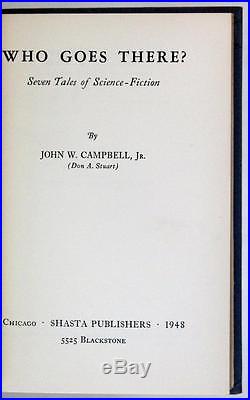 Signed First Edition John W Campbell 1948 Who Goes There Seven Tales Of Sci-fi
