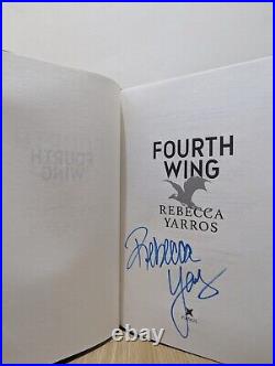 Signed-First Edition Later Printing-Fourth Wing by Rebecca Yarros-New