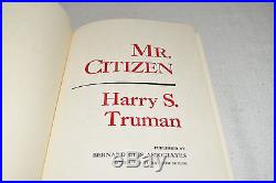 Signed First Edition MR. CITIZEN Harry Truman HC 1ST 1960 Limited #548/1000 RARE