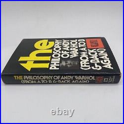 Signed First Edition Philosophy Of Andy Warhol Hardcover With Sketched Soup Can