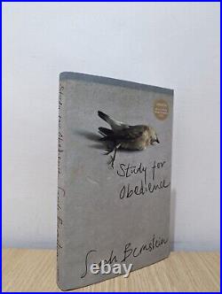 Signed-First Edition-Study for Obedience by Sarah Bernstein-New