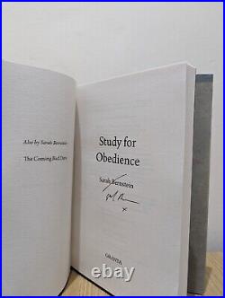 Signed-First Edition-Study for Obedience by Sarah Bernstein-New