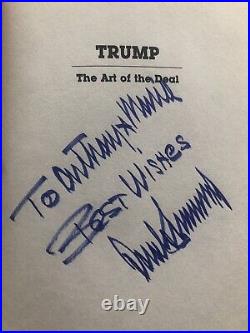 Signed First Edition The Art Of The Deal Donald Trump