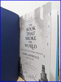 Signed-First Edition-The Book That Broke the World by Mark Lawrence-Sprayed-New