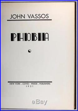 Signed First Limited Edition John Vassos 1931 Phobia Art Deco Industrial Design