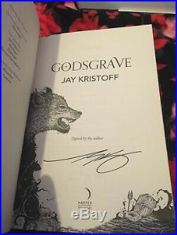Signed Godsgrave Jay Kristoff Waterstones UK Edition 1st/1st Print Black Edges