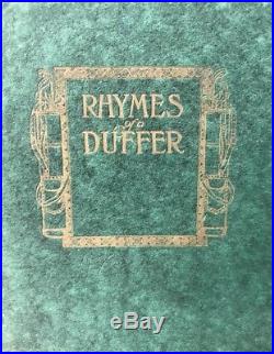 Signed Golf First Edition Book Rhymes Of A Duffer Philip Quincy Loring