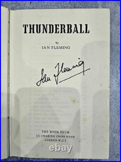 Signed James Bond (Thunderball) by Ian Fleming 1st edition 1961 Book Club