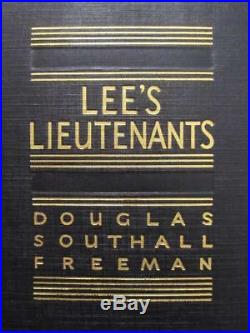 Signed Lee's Lieutenants 1942 First Edition By Douglas Southall Freeman