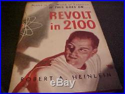 Signed Robert Heinlein First edition Revolt in 2100 Shasta 1953 HC DJ VG