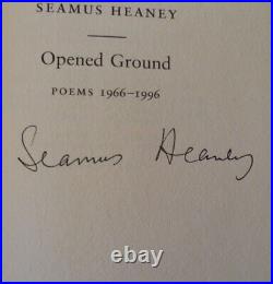 Signed Seamus Heaney Opened Ground 1st Edition & H'back