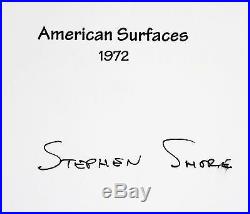 Signed Stephen Shore American Surfaces 1972 1st Edition & 1st Printing Nice