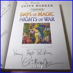 Signed With Sketch Clive Barker Abarat Days Magic Nights Of War First Edition
