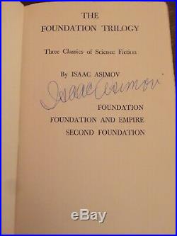 Signed by Author! Isaac Asimov 1951 The Foundation Trilogy 1st Book Club Edition