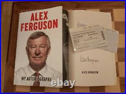 Sir Alex Ferguson My Autobiography SIGNED Hardback 1st Edition + Event Ticket