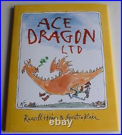 Sir Quentin Blake Signed First Edition hard Back Book Ace Dragon Ltd AFTAL & COA