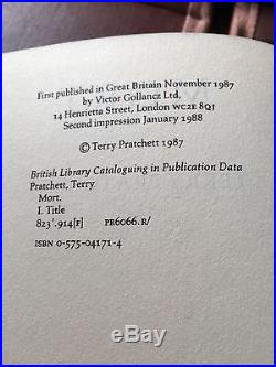 Sir Terry Pratchett Mort Signed UK, first edition second impression