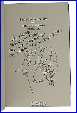 Slaughterhouse Five SIGNED by KURT VONNEGUT First Edition 7th Printing 1969