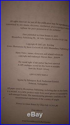 Special editions Harry Potter 3 first editions signed by J. K. Rowling (proof)