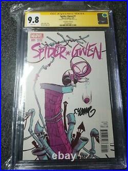 Spider-Gwen #1 SIGNED Skottie Young Variant CGC SS 9.8 Marvel 1st Print