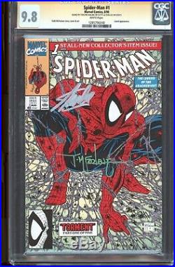 Spider-Man #1 CGC 9.8 SSx2 (WP) Signed STAN LEE & Todd McFarlane Green Variant