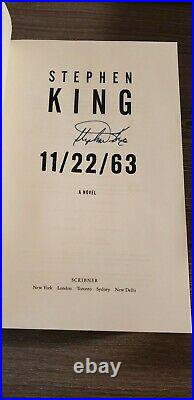 Stephen King 11/22/63 Signed Jfk Hardback 1st Edition First Printing Free Ship