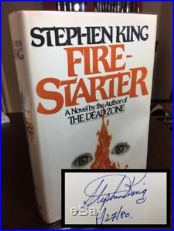Stephen King Firestarter TRUE First Edition SIGNED DATED (8/27/80) $13.95 VIKING