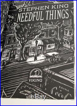 Stephen King NEEDFUL THINGS Signed First Edition Fine/Fine Rare Illustrated