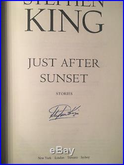 Stephen King Signed Just After Sunset First Edition First Printing 2008