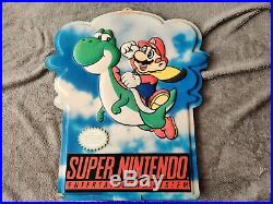 Super Nintendo Store Sign Super Mario Yoshi SNES Double SIded