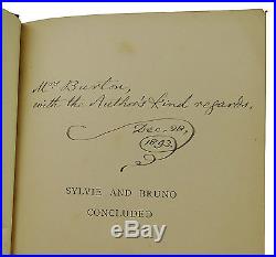 Sylvie and Bruno & Concluded Both SIGNED by LEWIS CARROLL First Edition 1st